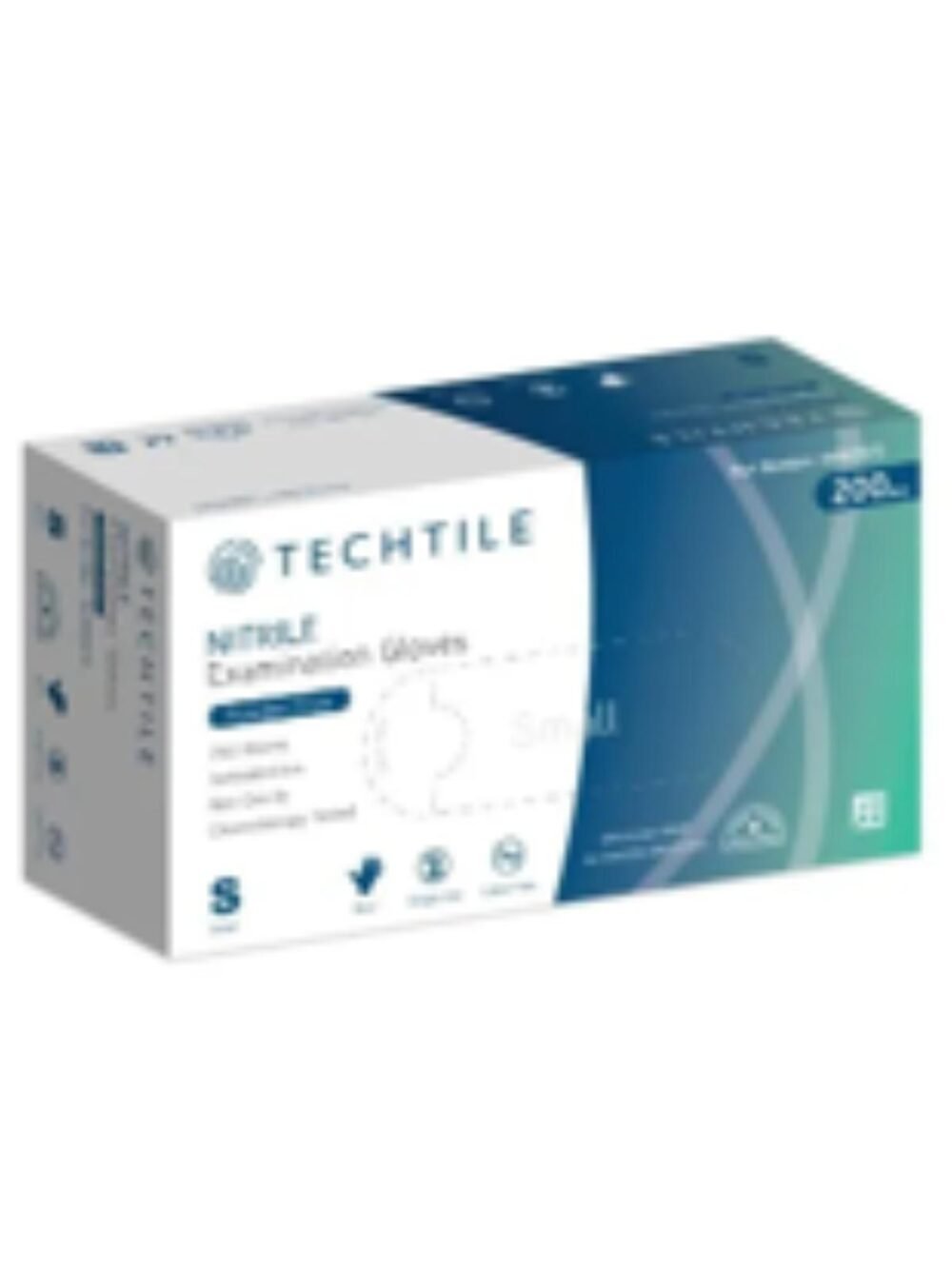 TECHTILE NITRILE GLOVES MEDICAL WEIGHT CHEMO-TESTED POWDER-FREE DARK BLUE 200 PACK
